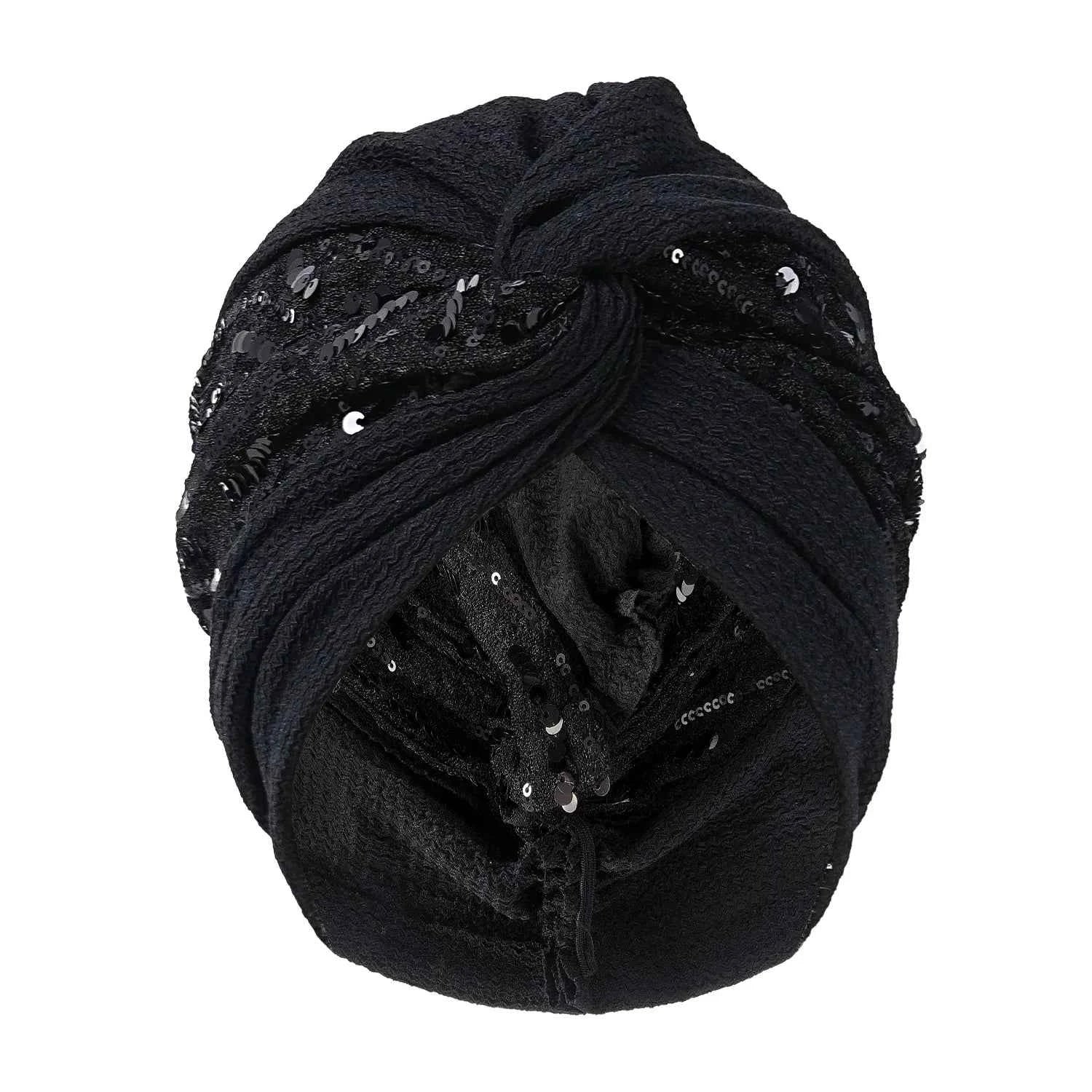Bonnet For Women Cap Turban Folded Bud Exquisite Headscarf Casual Comfortable Fashion Versatile Warm Cross Hat Edge Wrinkle Lace