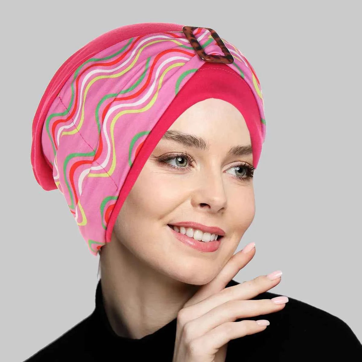 Women’s Twist Knot Turban Headscarf – Muslim Hijab Beanie, Chemo Cap & Hair Accessory