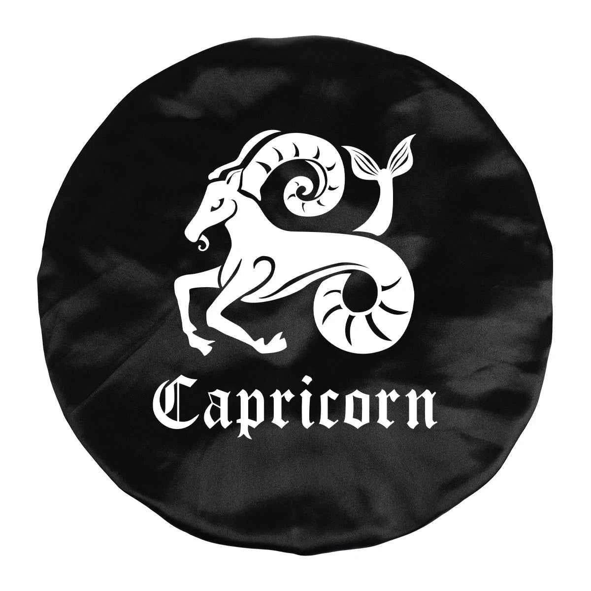 (1-Pack) Reversible Satin Sleep Bonnet Adjustable Wide Band Hair Protection for Nighttime Makeup & Routines Hidden Zodiac Print