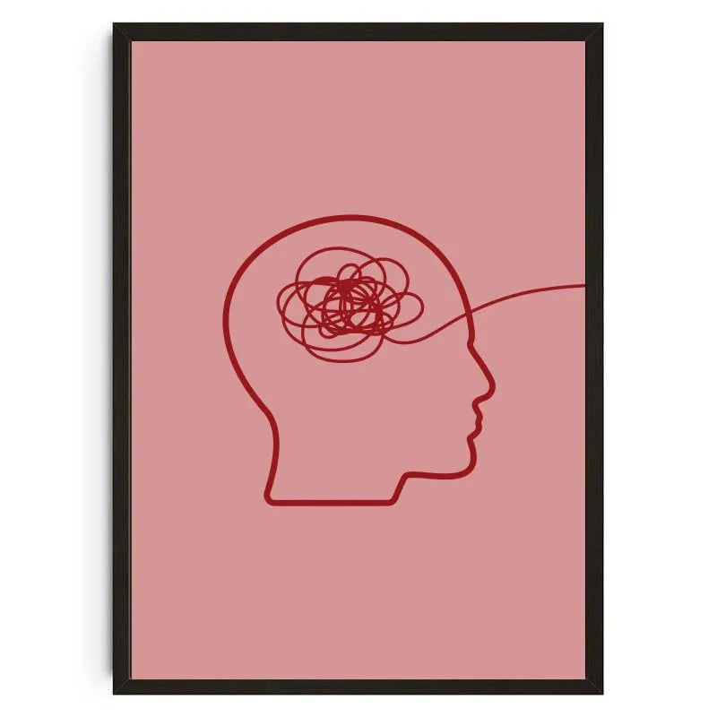 Be Kind to your mind Mental Health Psychology Wall Art Canvas Posters Quotes Prints Wall Picture for Therapy Office Decor