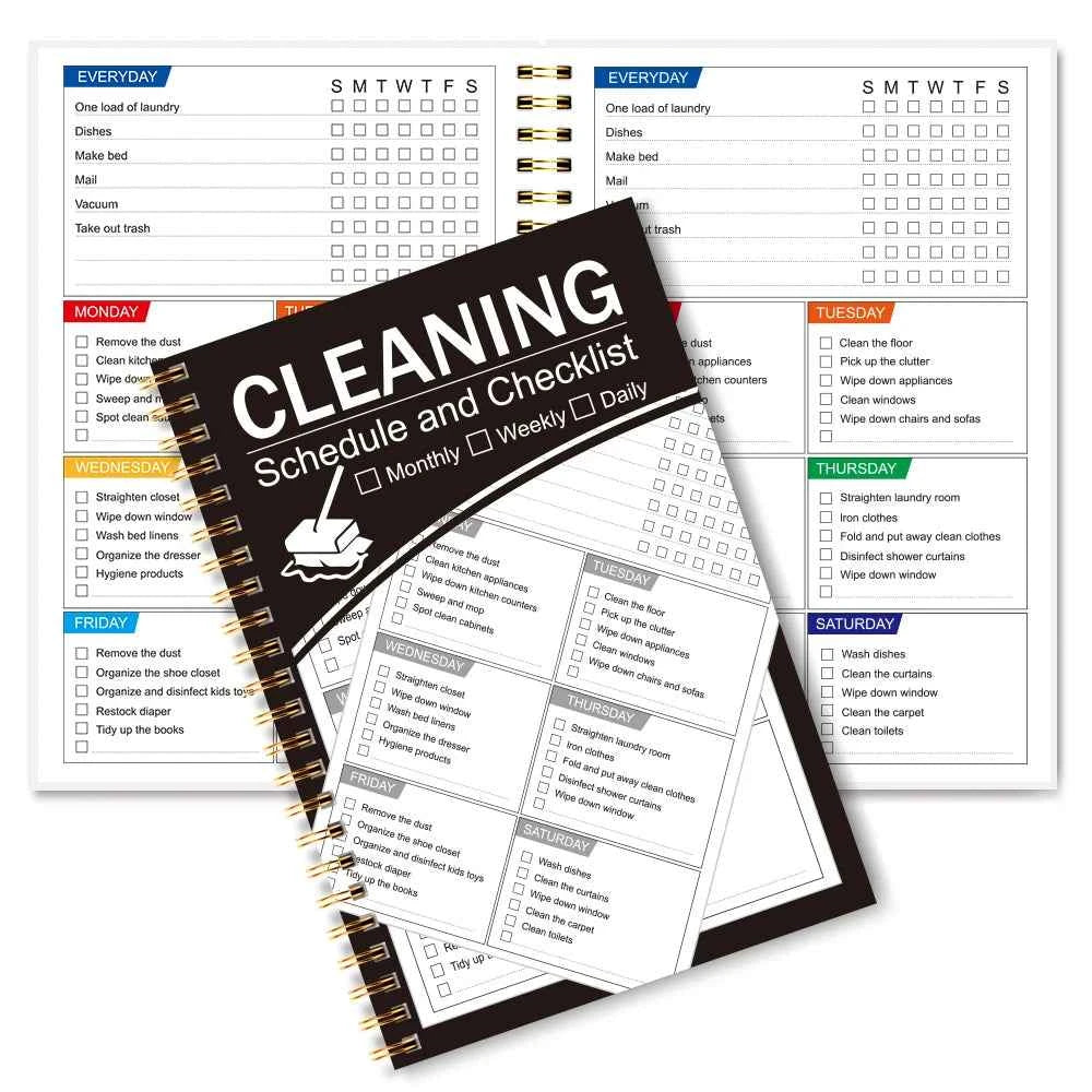 A5 Cleaning Planner,Weekly Cleaning Schedule, Home Organization Journal for  Stress-Free Home Organization and Housekeeping