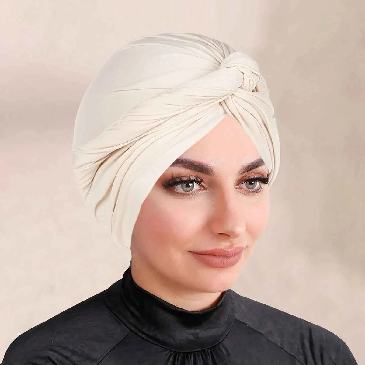 Ramadan Instant Turban Inner Hijabs Caps Hat Muslim Fashion Women's Headscarf Solid Color Women Hijab Bonnet Chemo Cap