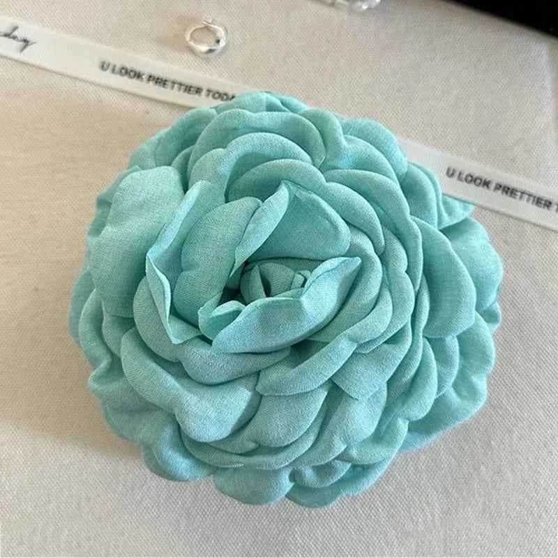 French Romantic Rose Flower Hair Clip Women Elegant Large Shark Clip Hair Claw Ponytail Barrettes Girl Hair Accessories Headwear