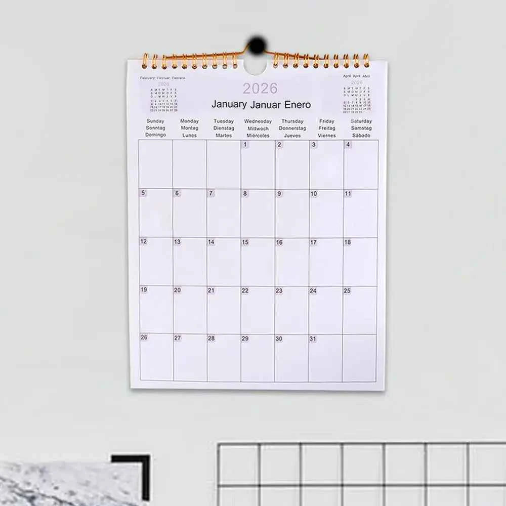 Calendar 2025 20252026 Calendar Planner Multilingual Coil Planner Agenda Organizer Scheduling For Home Office School Classroom