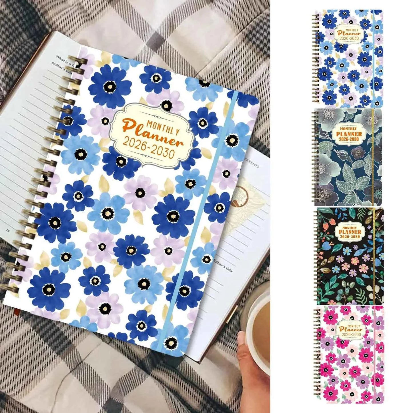 Coil Bound Monthly Planner 2026-2030 Long-Term Planning Datebooks Weekly And Monthly Planner For School Student Business