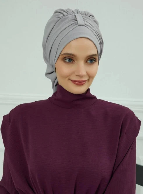 Muslim Solid Instant Turban Hat Hijab Women Caps Islamic Bandana Bonnet Fashion - NamafadStore