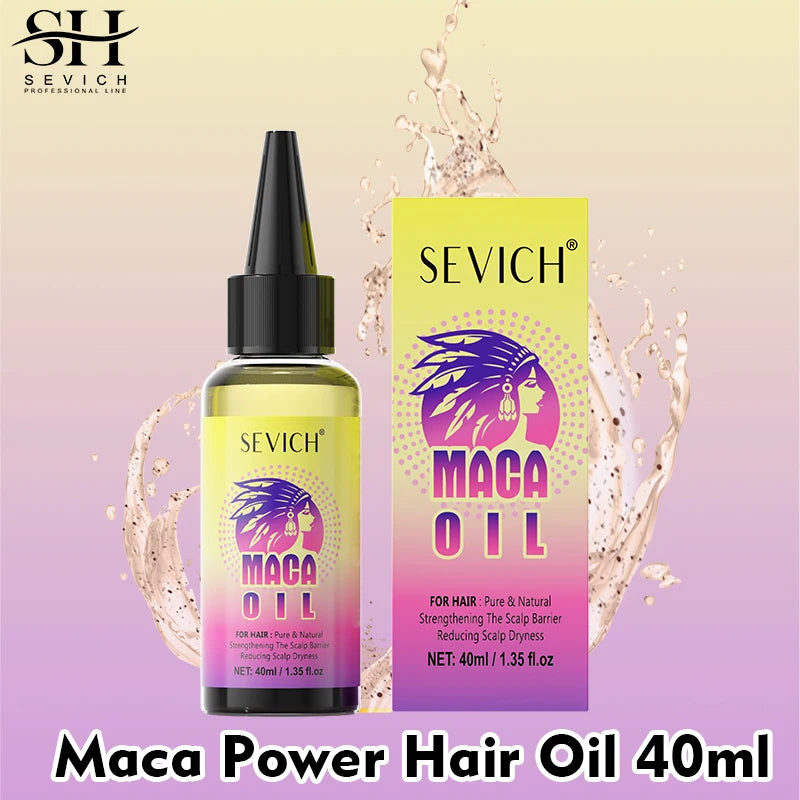 Maca Hair Growth Oil Set For Peru Maca Powder Hair Growth Butter Maca Root Hair Oil Castor Oil Anti-Hair Loss Sevich Hair Care