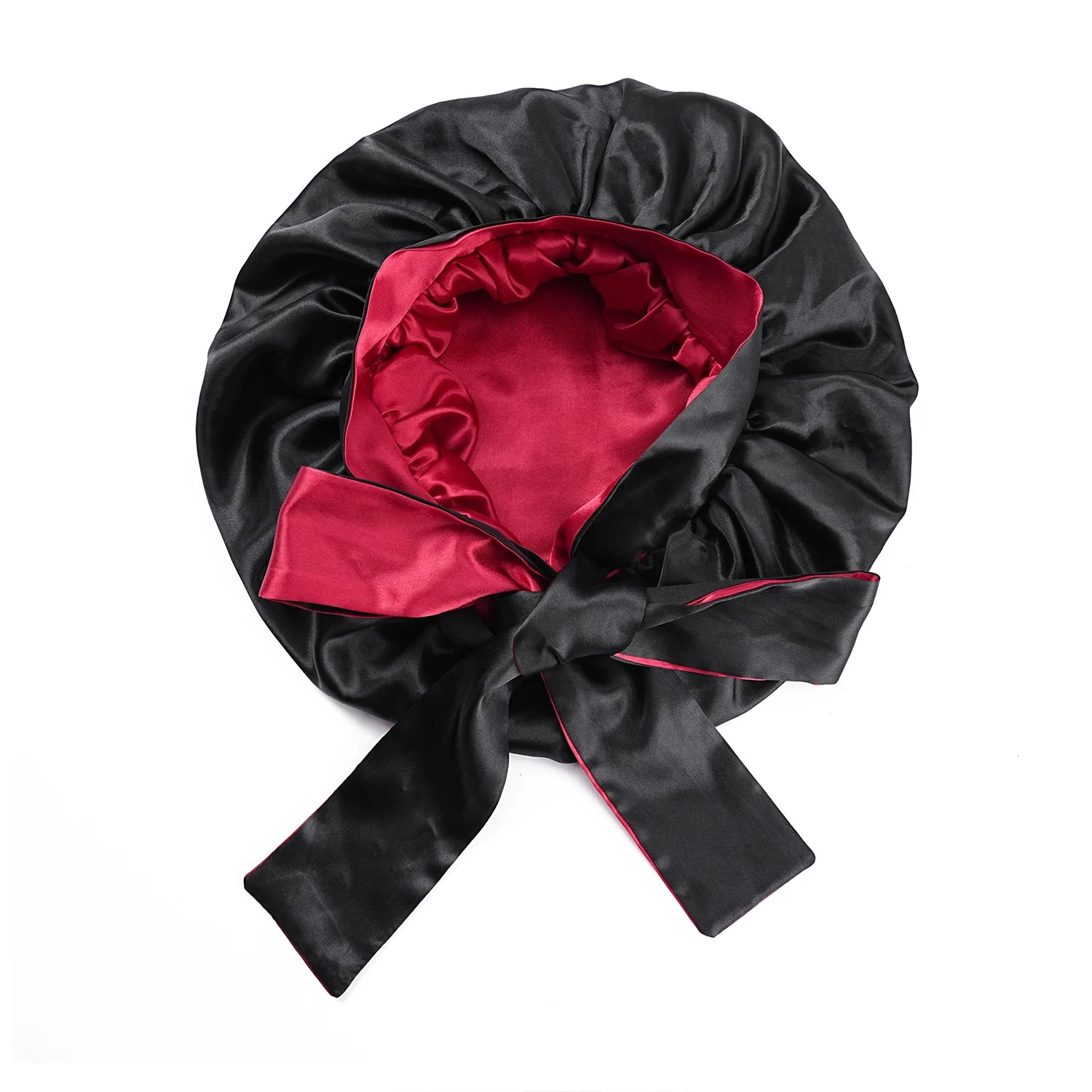 Double Layer Satin BonnetLarge Satin Bonnet Bonnet Hair Bonnet For Sleeping, Reusable Adjusting Hair Care Wrap Cap Sleep Caps Fo - NamafadStore