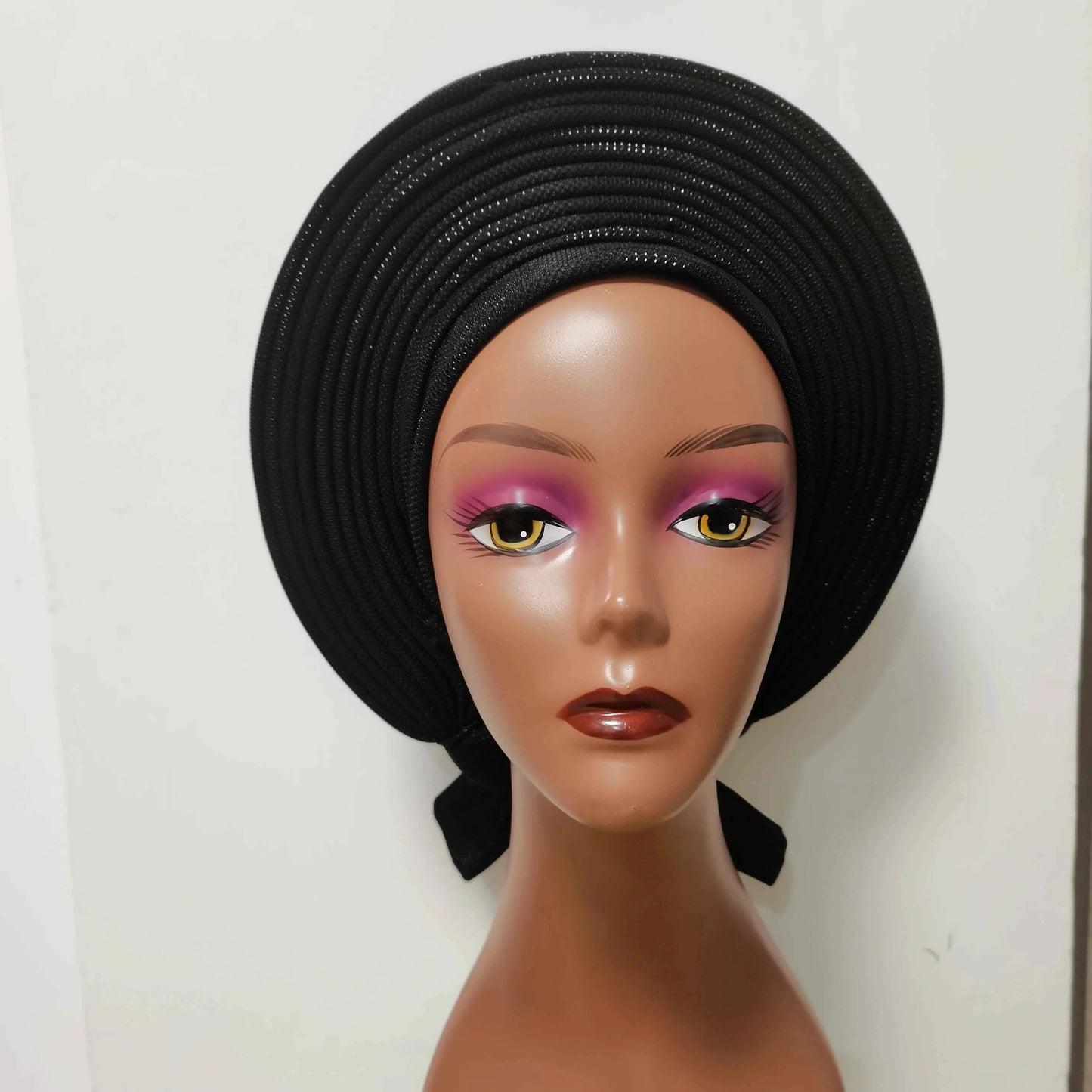 High Quality African Headtie Turban Nigerian Headtie Aready Made Auto Gele Turban Headwrap for Wedding Party XM205-1