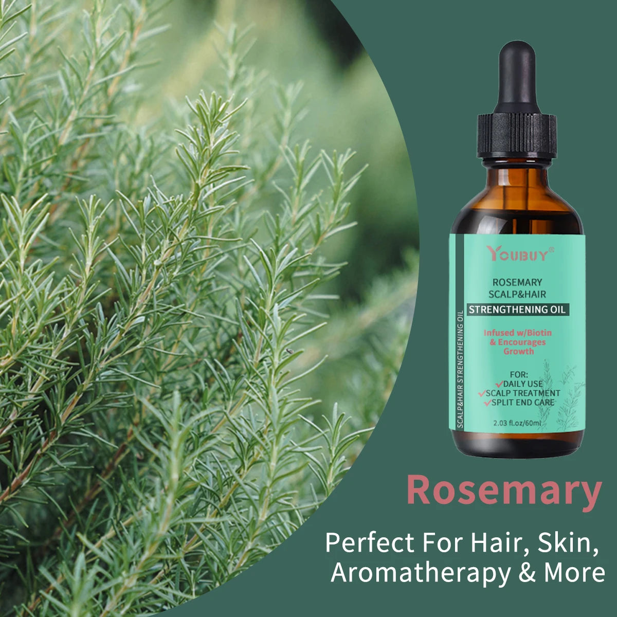 oubuy rosemary hair care essential oil nourishes and repairs hair roots  improves restlessness  prevents hair loss  and solidifi - NamafadStore