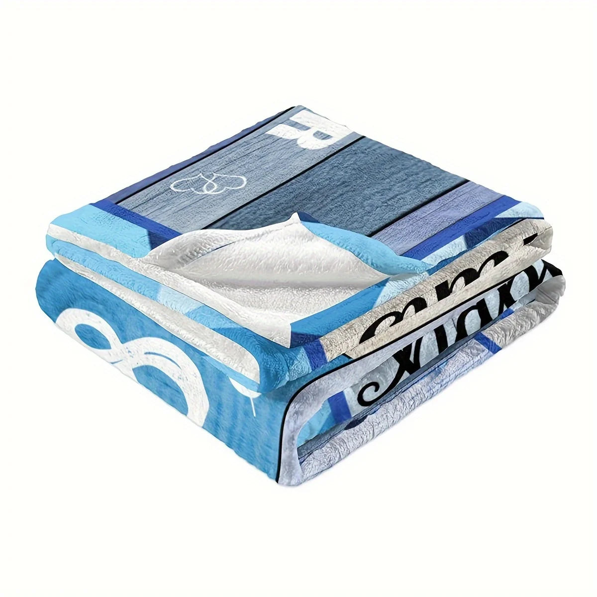 18th Birthday Blue Flannel Blanket – Cozy Throw Gift for Girls