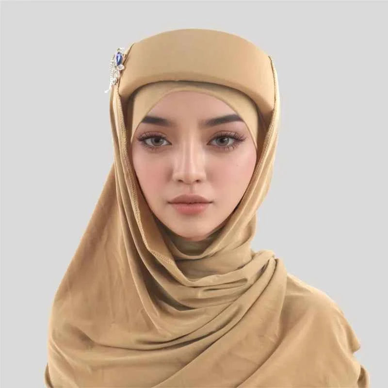 Glitter Full Body Pleated Turban Cap for Women 2025 Lady Head Wraps Muslim Headscarf Hat Turbante Mujer African Headpiece