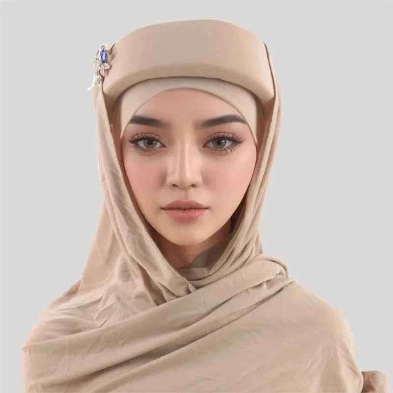 Glitter Full Body Pleated Turban Cap for Women 2025 Lady Head Wraps Muslim Headscarf Hat Turbante Mujer African Headpiece