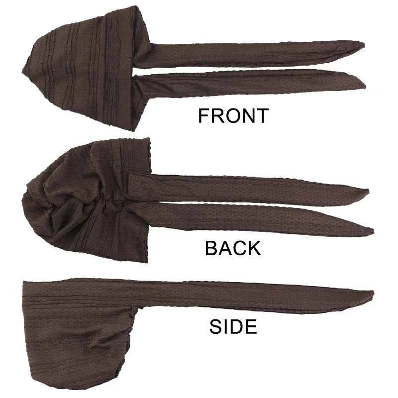 New Women Muslim Hijab Caps Solid color Wrap Head Soft Elastic  Long Tail Turban Bonnet Fashion Headdress