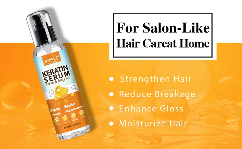 Keratin Protein Serum Repair Damaged Treatment Smooth Moisturize Curly Thermal Protector for Hair Care Conditioner Essence Oil