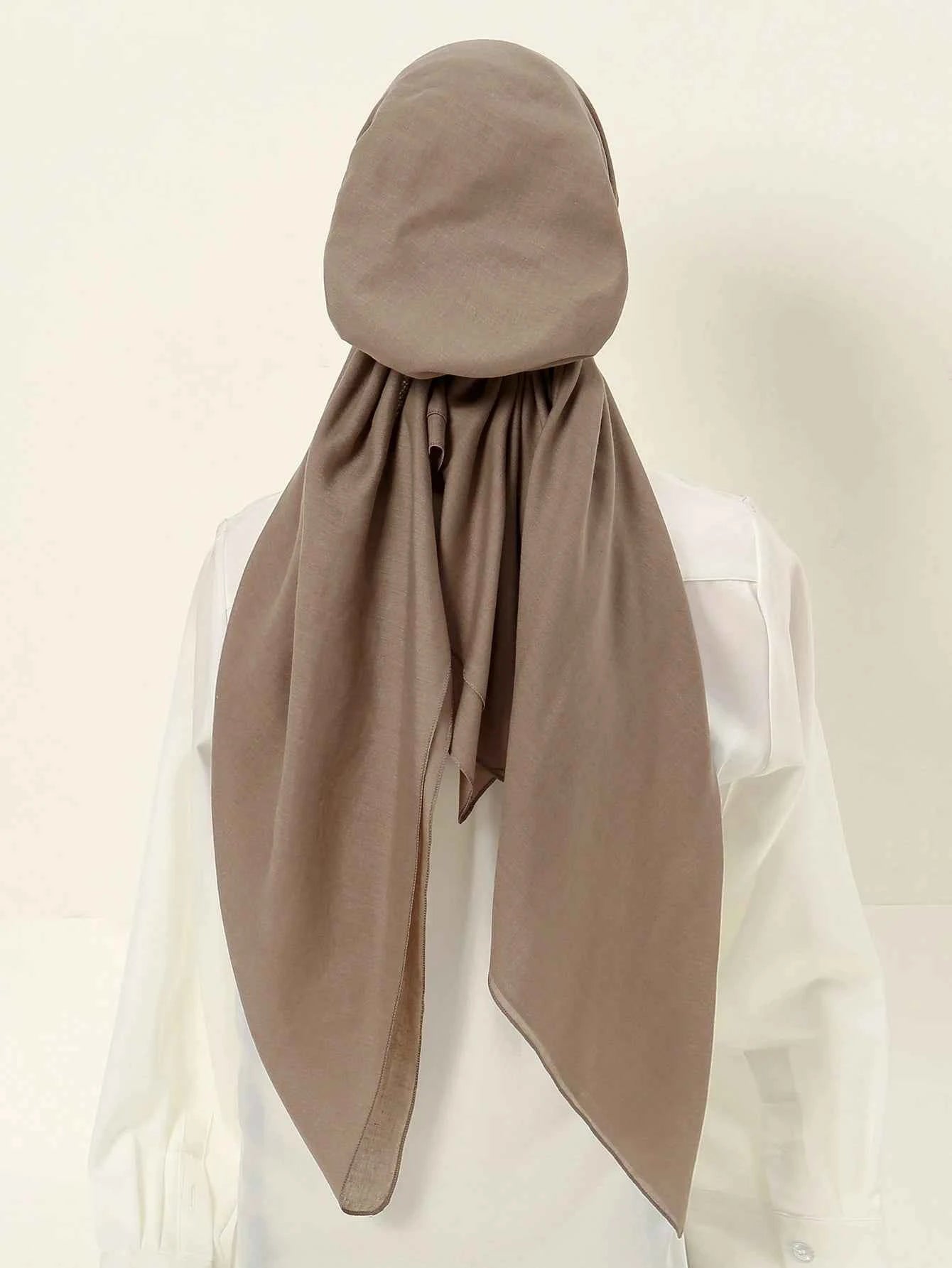 Instant Turban Scarf Muslim Women Hijab Senior Hot Fix Headband Soft Plain Elastic Bonnet Thin Breathable Night Cap Wraps