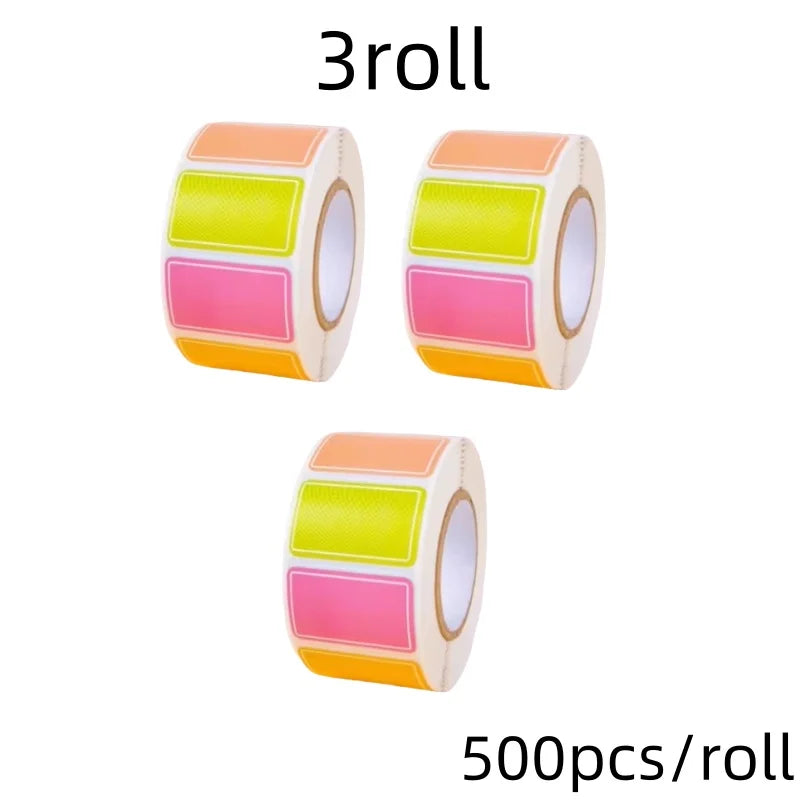 500 Color Coding Labels Stickers – Adhesive Rectangle Labels for Office & School