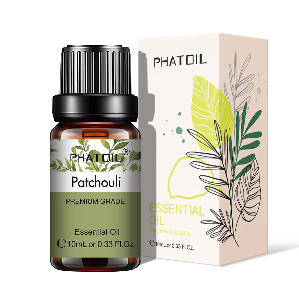 PHATOIL Natural Plant Essential Oil 10ml Eucalyptus Rose Lemon Bergamot Vanilla Peppermint 1PCS Aroma Essential Oil For Diffuser - NamafadStore