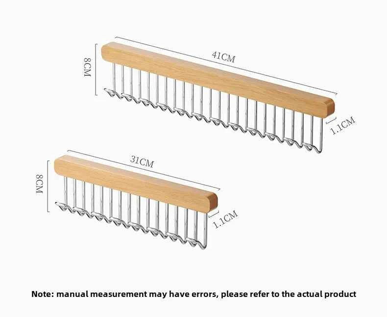 8/12 Hooks Retractable Wood Clothes Hanger Multi-functional Bra Storage Hanger Wall-mounted Wardrobe Hanger Clothes Organizer