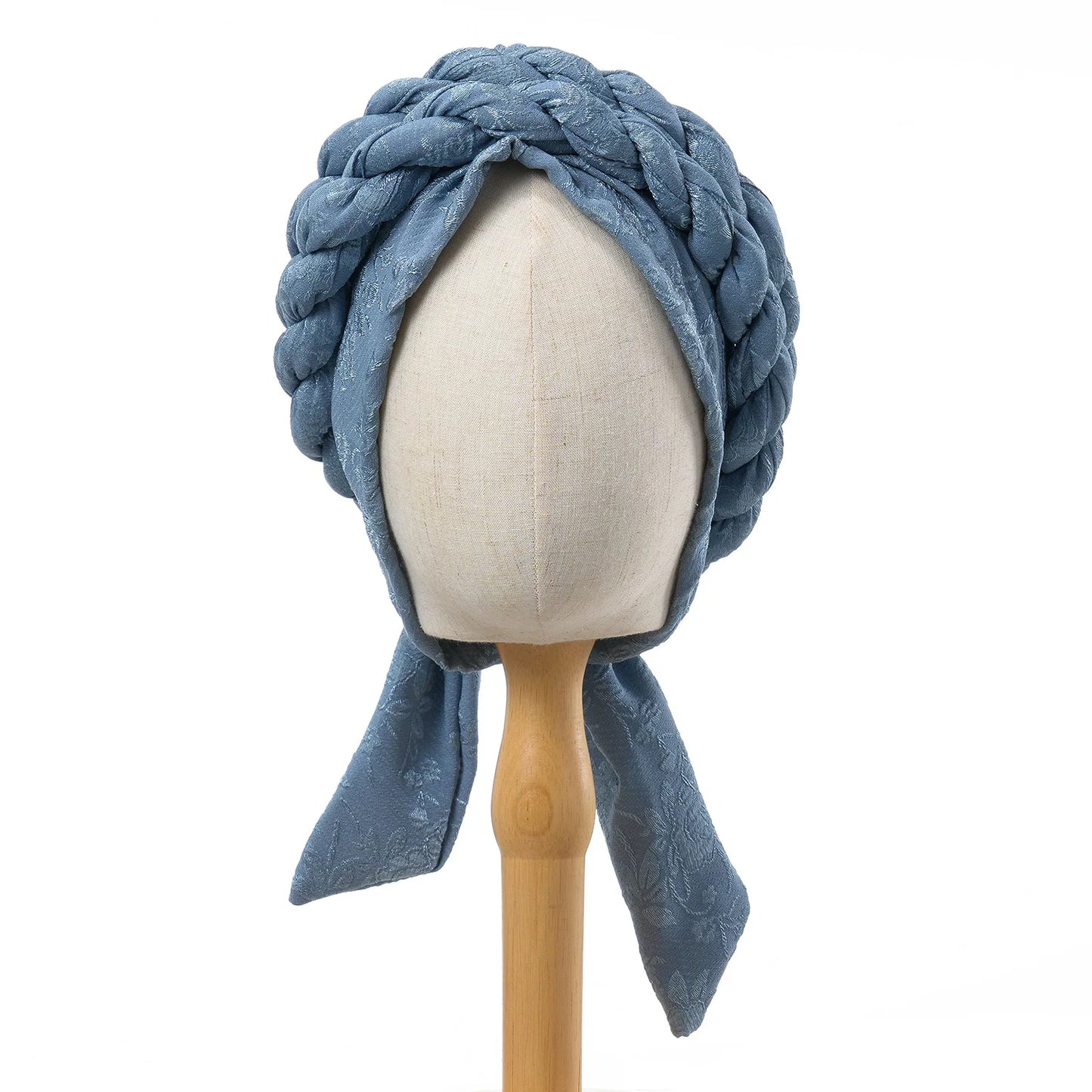 Solid Color Double Braids Turban Caps for Women Fashion Women Muslim Wrap Head Bonnet Headwear Braid Hat Turbante Mujer - NamafadStore