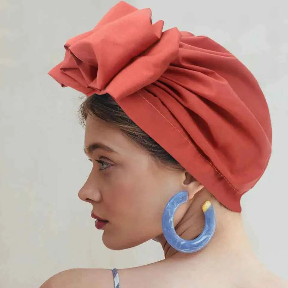 African Head Wrap – Elegant Retro Turban for Women’s Muslim Headscarf & Beanie Cap