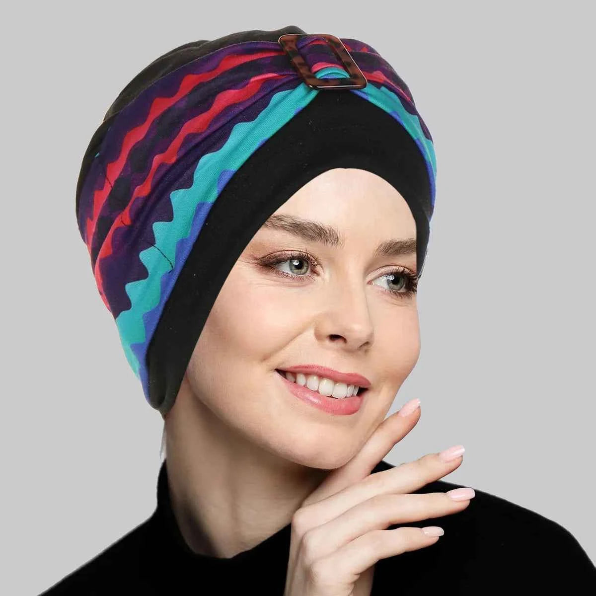 Women’s Twist Knot Turban Headscarf – Muslim Hijab Beanie, Chemo Cap & Hair Accessory