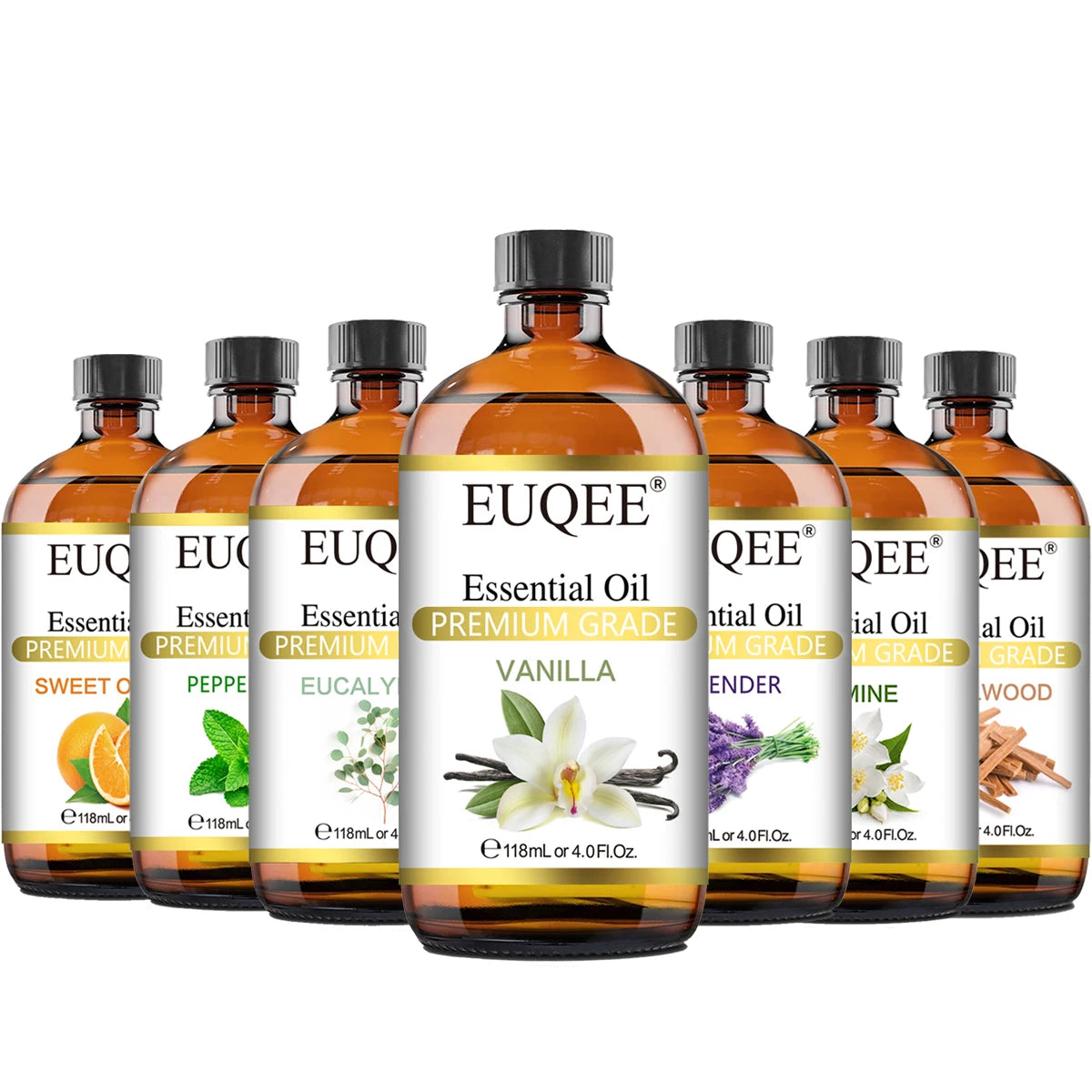 EUQEE 4 Fl Oz Essential Oils for Aromatherapy Humidifiers Aromatic Diffuser Making Scents Candle Handmade Soap Home Fragrance - NamafadStore