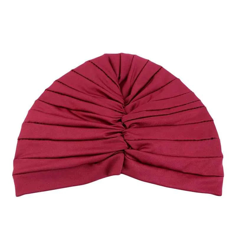 New Women's Stretchy Twist Pleasted Hair Wrap Turban Caps Muslim Cancer Chemo Beanie Cap Headwear Sleep Hat