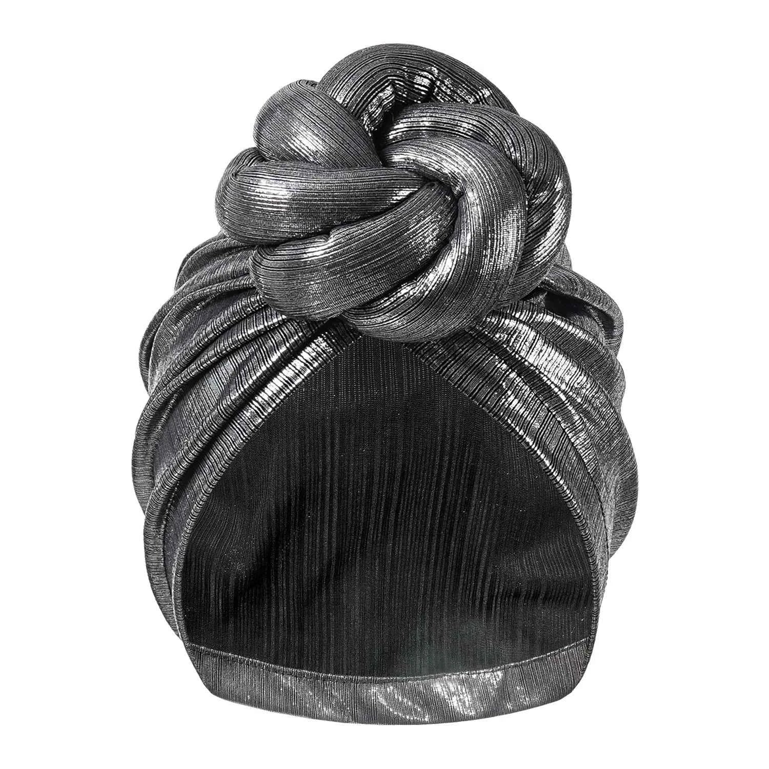 Bonnet For Women Turban Hat Hot Ice Silk Quick-Drying Breathable Laser Personality Trend Ethnic Flower-wrap Knotted Cap female