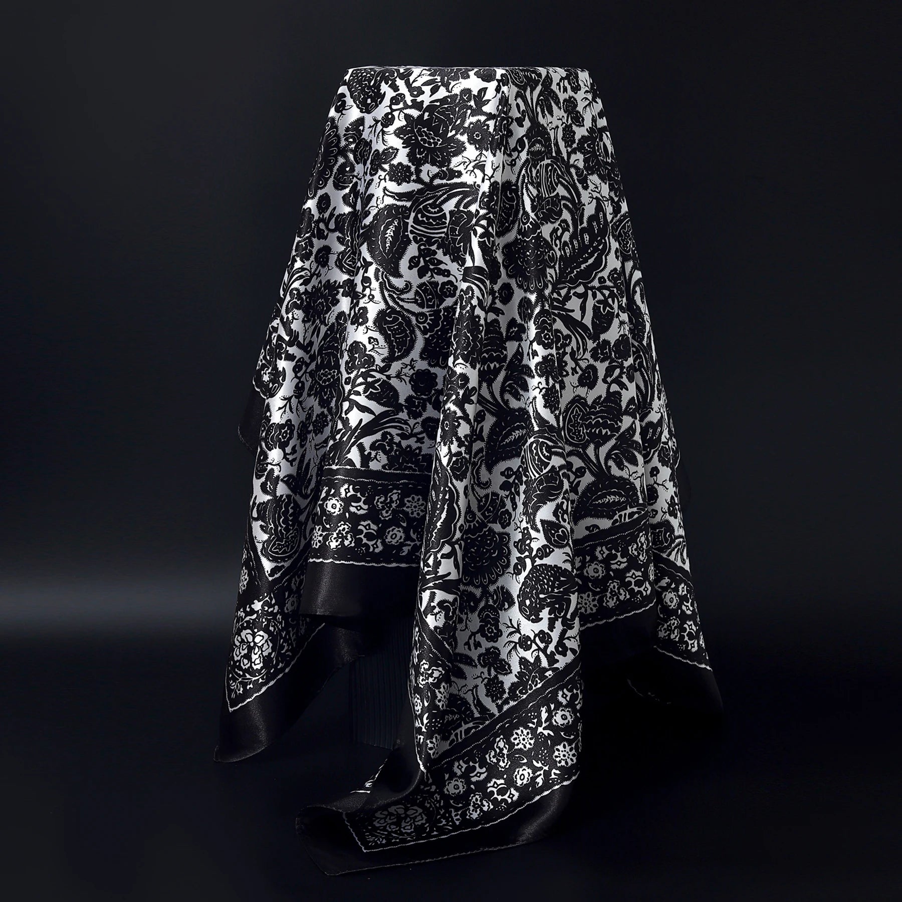 Luxury Brand Silk Scarf Fashion Foulard Satin Shawl Leopard 90*90cm Square Head Scarves Women Bandanna Pareo Headscarf - NamafadStore