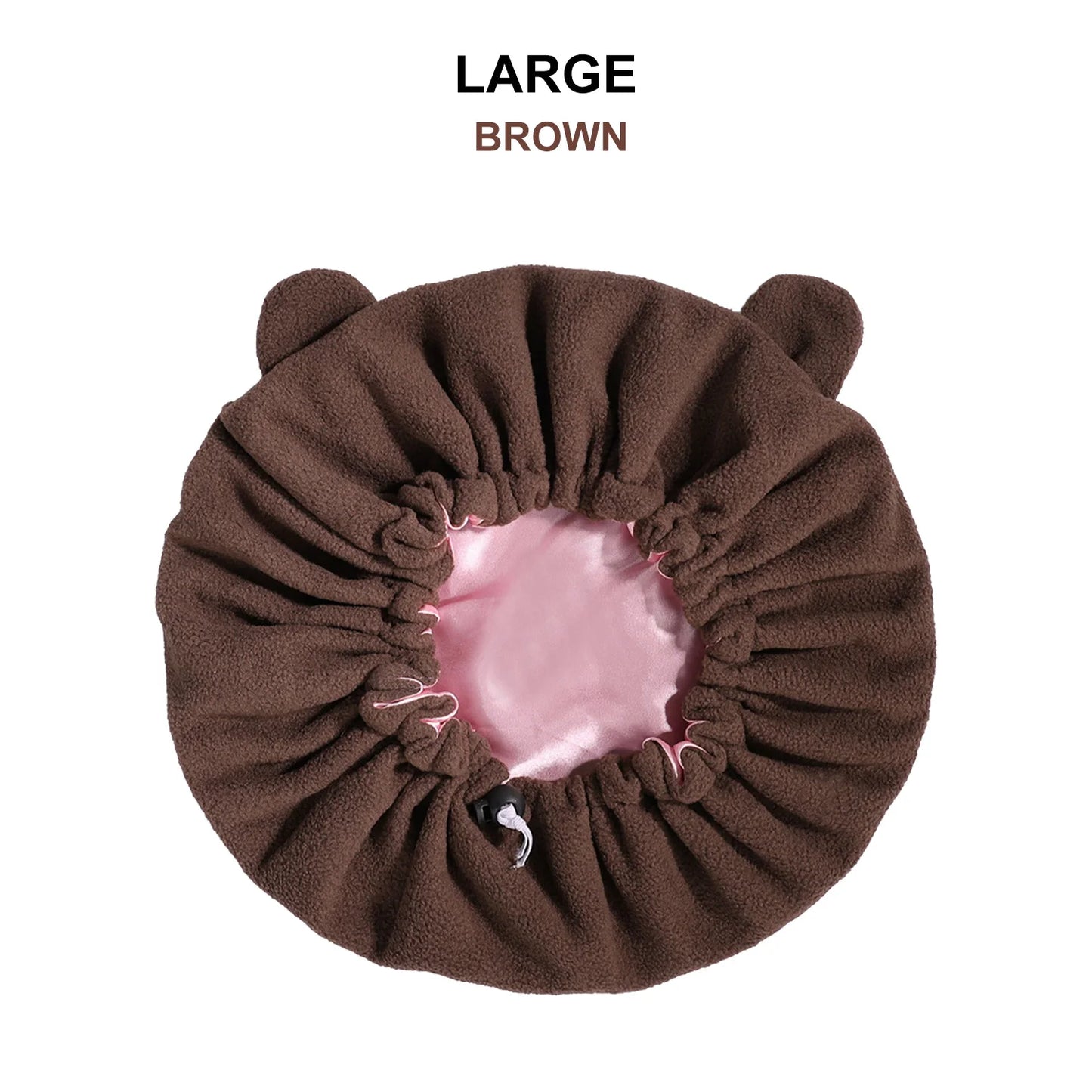 Winter Bonnet's Double Layer Thickening Sleep Cap Polar Fleece Warm Nightcap Big Bonnet Sleeping Cap