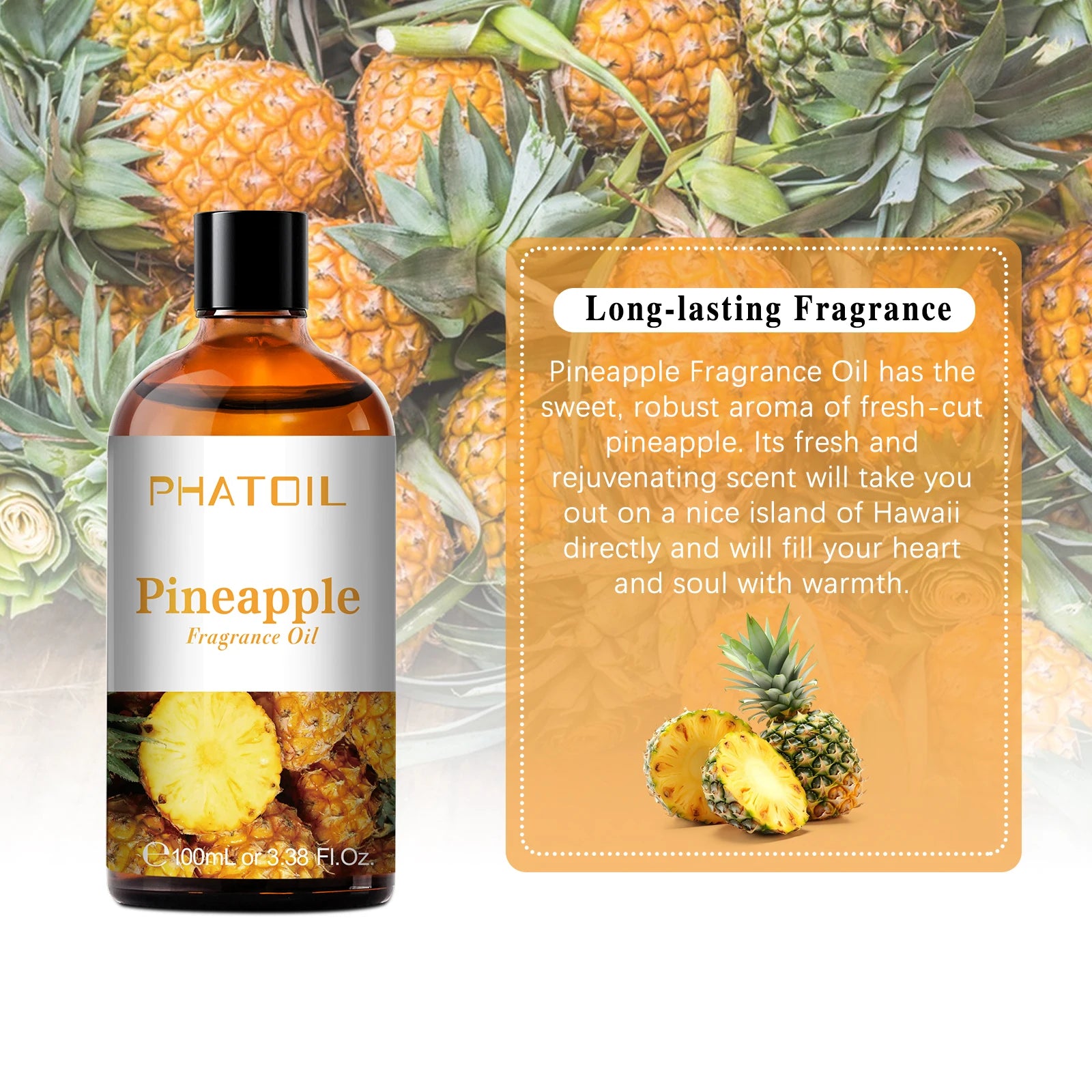 PHATOIL 100ml Aromatherapy Fragrance Oil Coconut & Vanilla Strawberry Cherry Lemon Papaya Aroma Oils For Diffuser Candle Making - NamafadStore