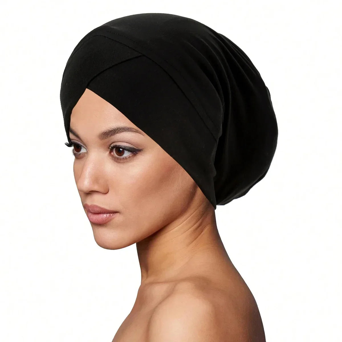 New African Print Turban Beanie for Women - Flower Beanie, Muslim Hijab, Head Wrap, and Hair Loss Bandana