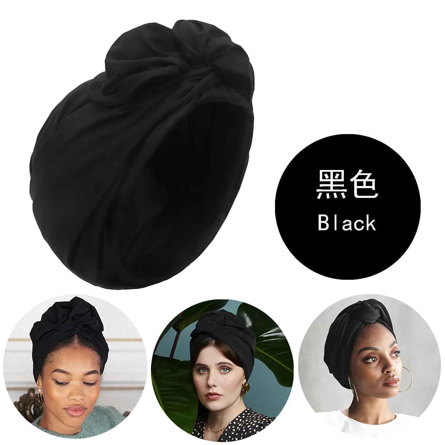 French Retro Women's Turban Cap Ladies Cross Bandana Hat Female Fashion Head Wraps Muslim Headscarf Bonnet