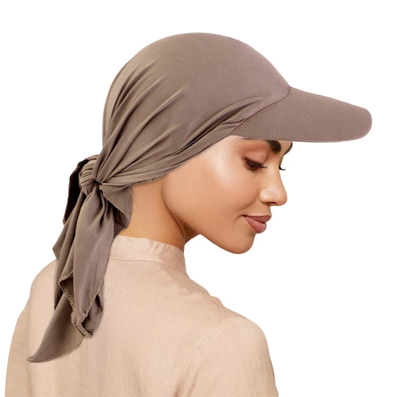 New Instant Hijabs Hijab Cap for Women Bonnet Voile Muslim Sun Hats Scarf Wrap Baseball Caps Bandana Hijab Bonnet Turban - NamafadStore