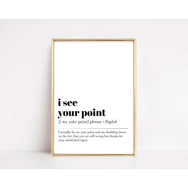 Funny Office Definition Poster Canvas Painting Motivational Words Canvas Painting Wall Art Picture Living Room Home Decor Mural