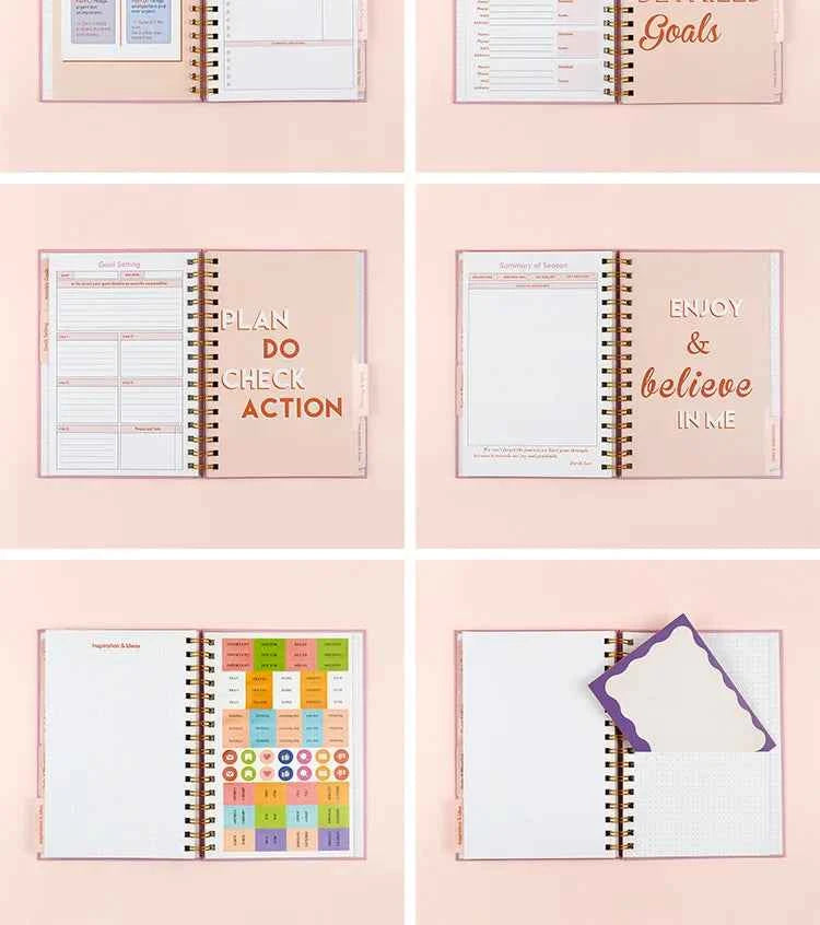 Trend Hot Simple 2026 Schedule This Planner Notebook Coil This English Version of The Weekly Plan This Goal Plan