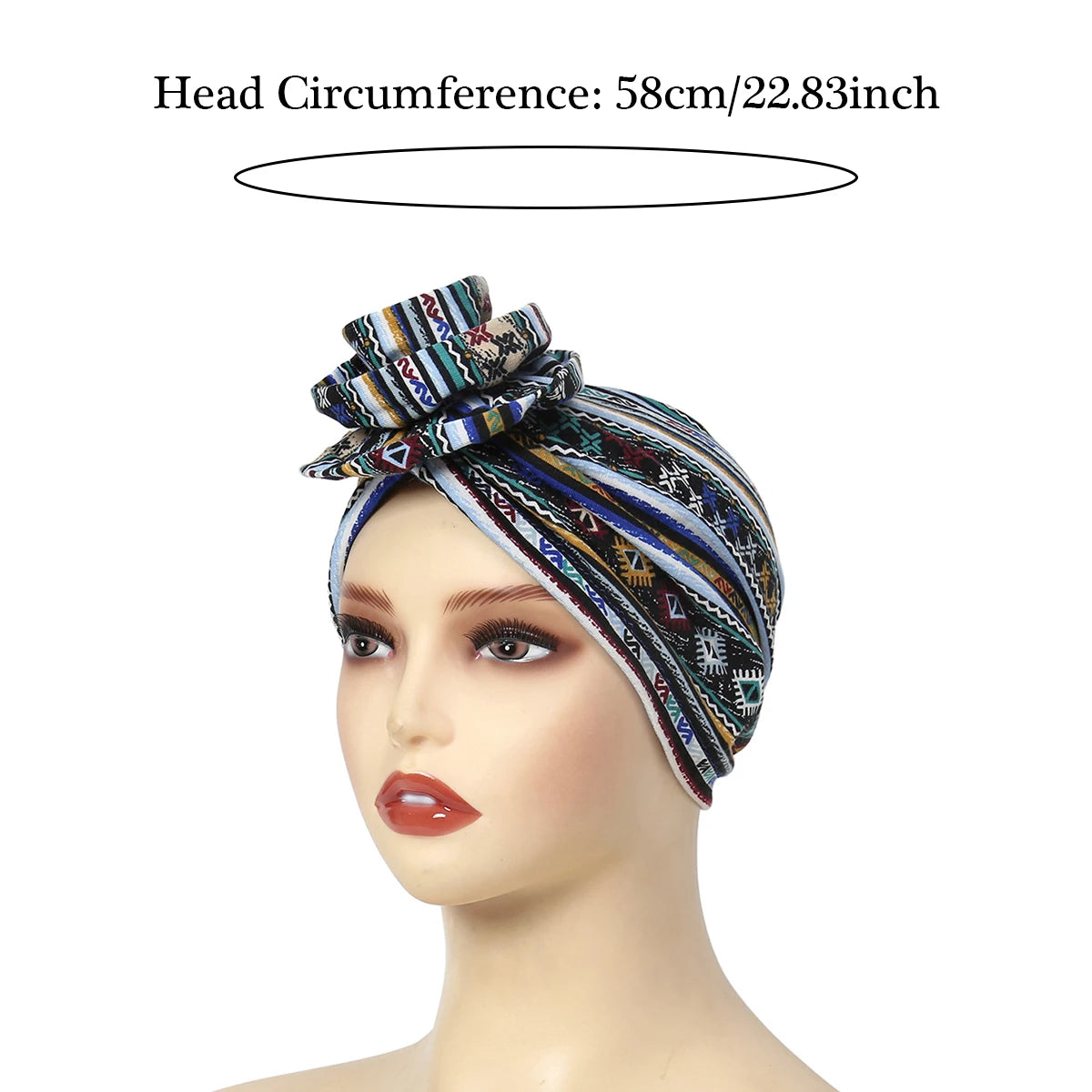 Ramadan Fashion Print Turban Hijab Hats African Head Wraps Elastic Muslim Hats Breathable Chemo Cap For Women Girls - NamafadStore