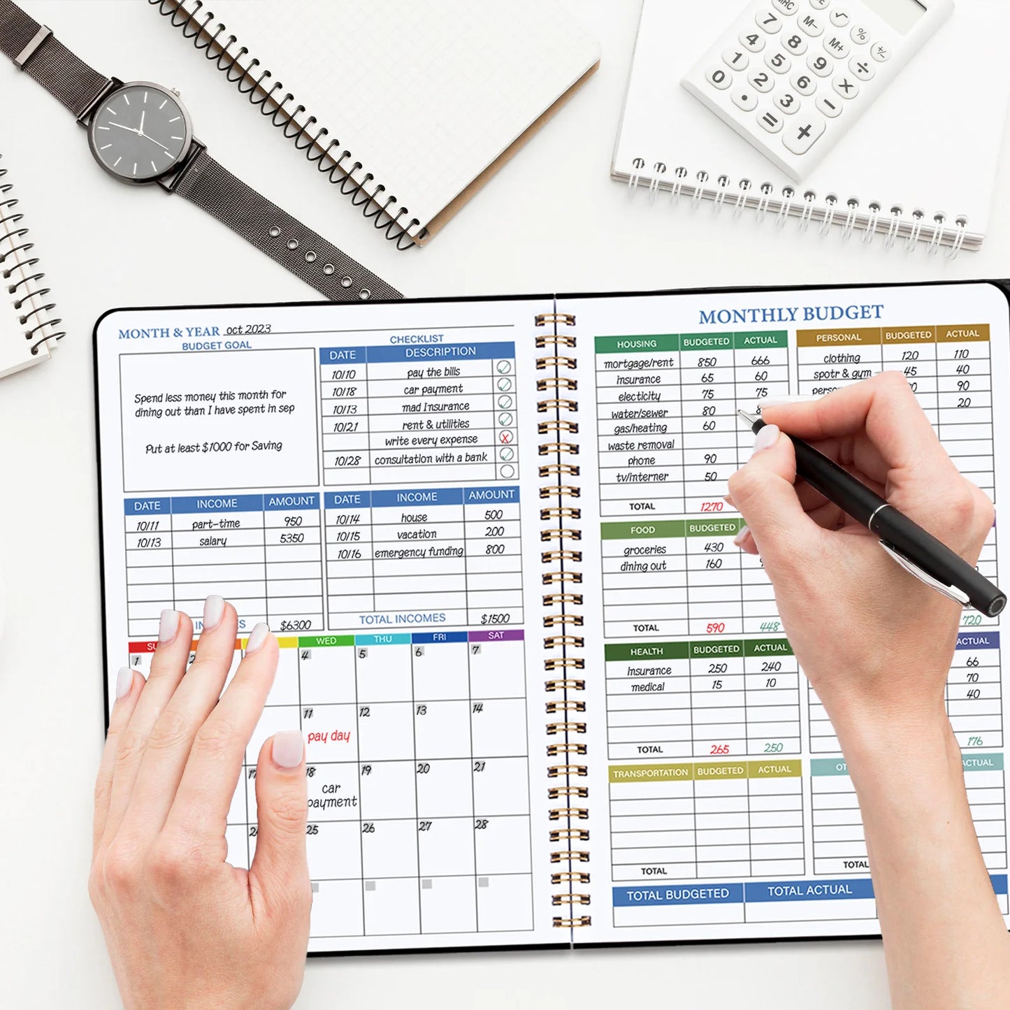 Monthly Budget Planner & Expense Tracker – Financial Organizer for 2025–2026