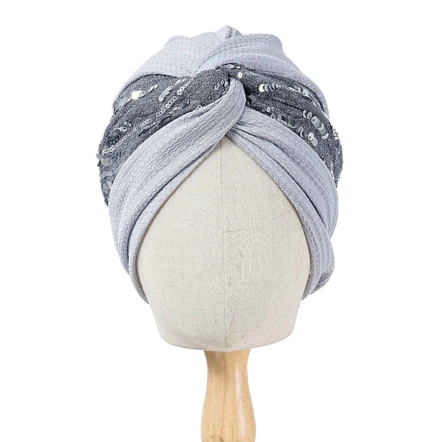 Bonnet For Women Cap Turban Folded Bud Exquisite Headscarf Casual Comfortable Fashion Versatile Warm Cross Hat Edge Wrinkle Lace