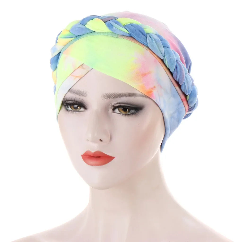 Women Muslim Braid Turban Hat for Cancer Chemo Hair Loss Cover Beanie Bonnets - Stylish and Comfortable