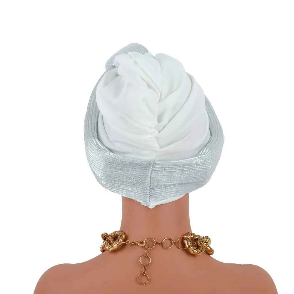Fashion Women Top Knotted Turban Cap Female Bandana Headscarf Hat African Head Wraps Wedding Party Lady Headwear Bonnet