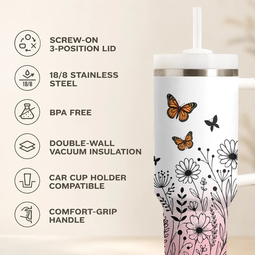40oz Bible Verse Tumbler – Christian Faith Insulated Stainless Steel Cup