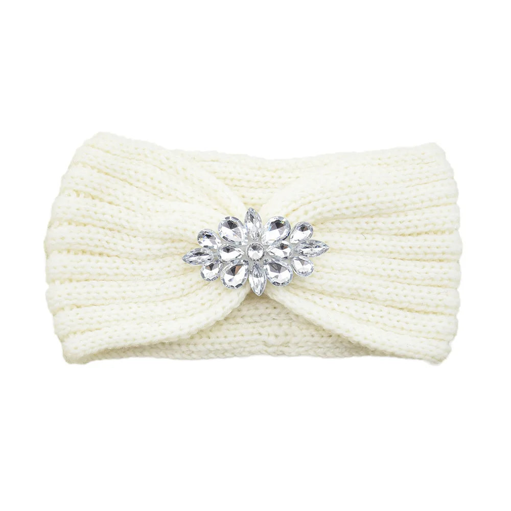 Winter Knitted Headbands for Women Warm Woolen Knitting Ear Warmer Cross Knot Turban Headwear Girls Hair Band Hair Accessories