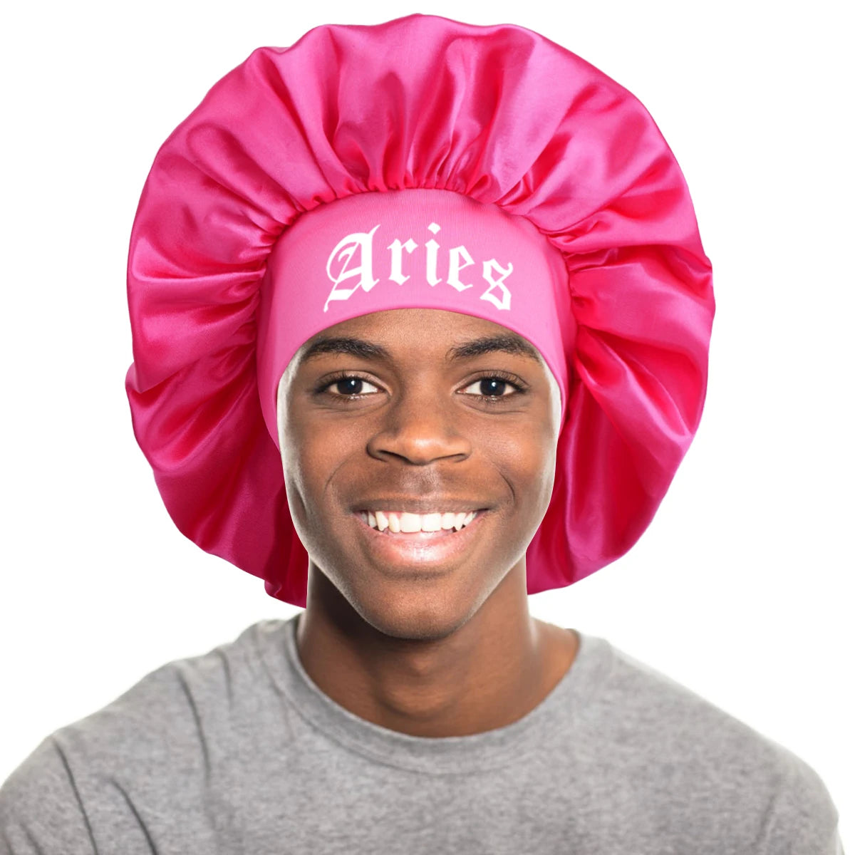 1PConstellation printing satin wide band sleep bonnet ,soft sleeping bonnet with wrap band,make up washing face daily use bonnet - NamafadStore