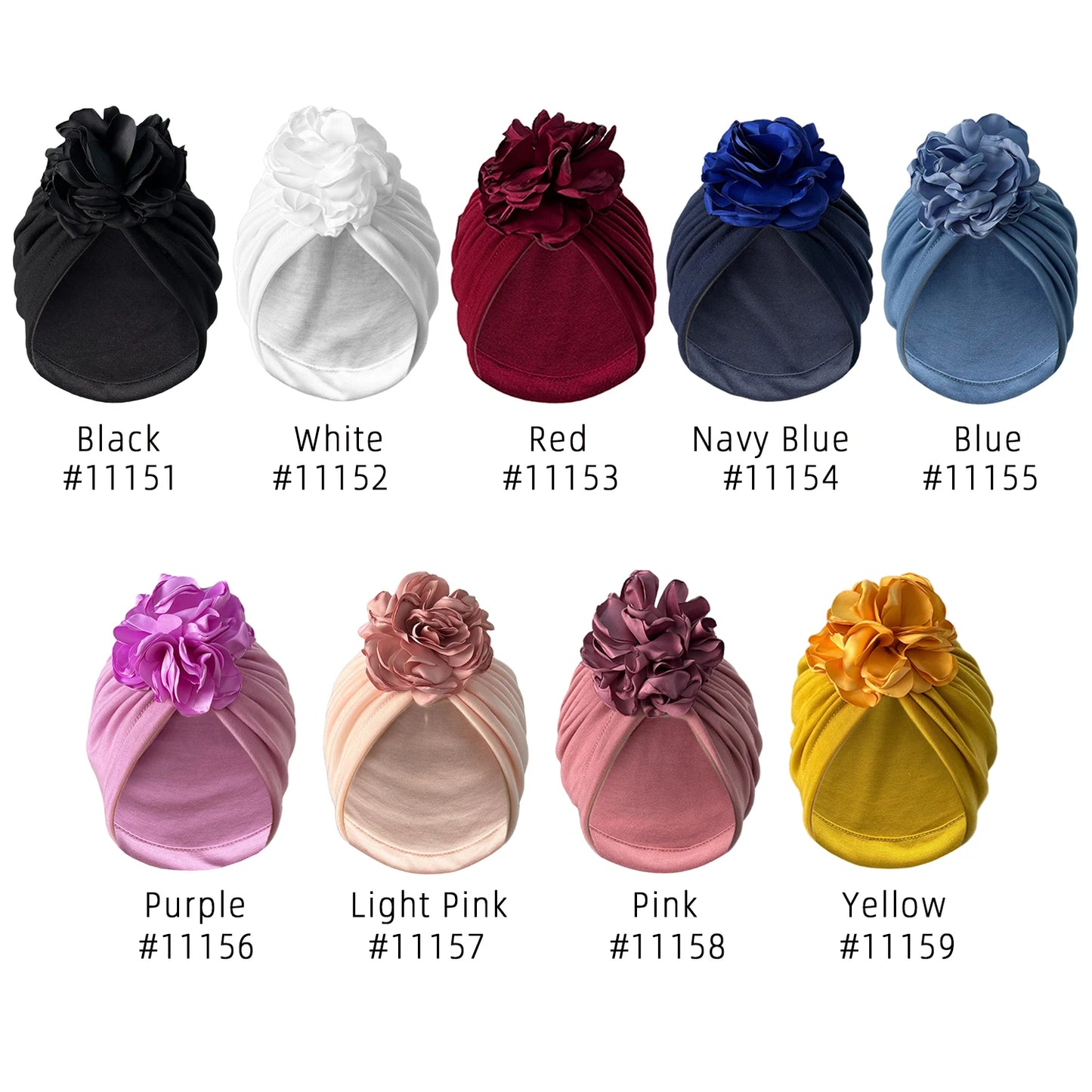 Women's Hijabs Turban African Head Wraps Flower Stretch Turban Headwrap Beanie Hat Mujer Bandanas Chemo Cap Head Cover Headpiece - NamafadStore
