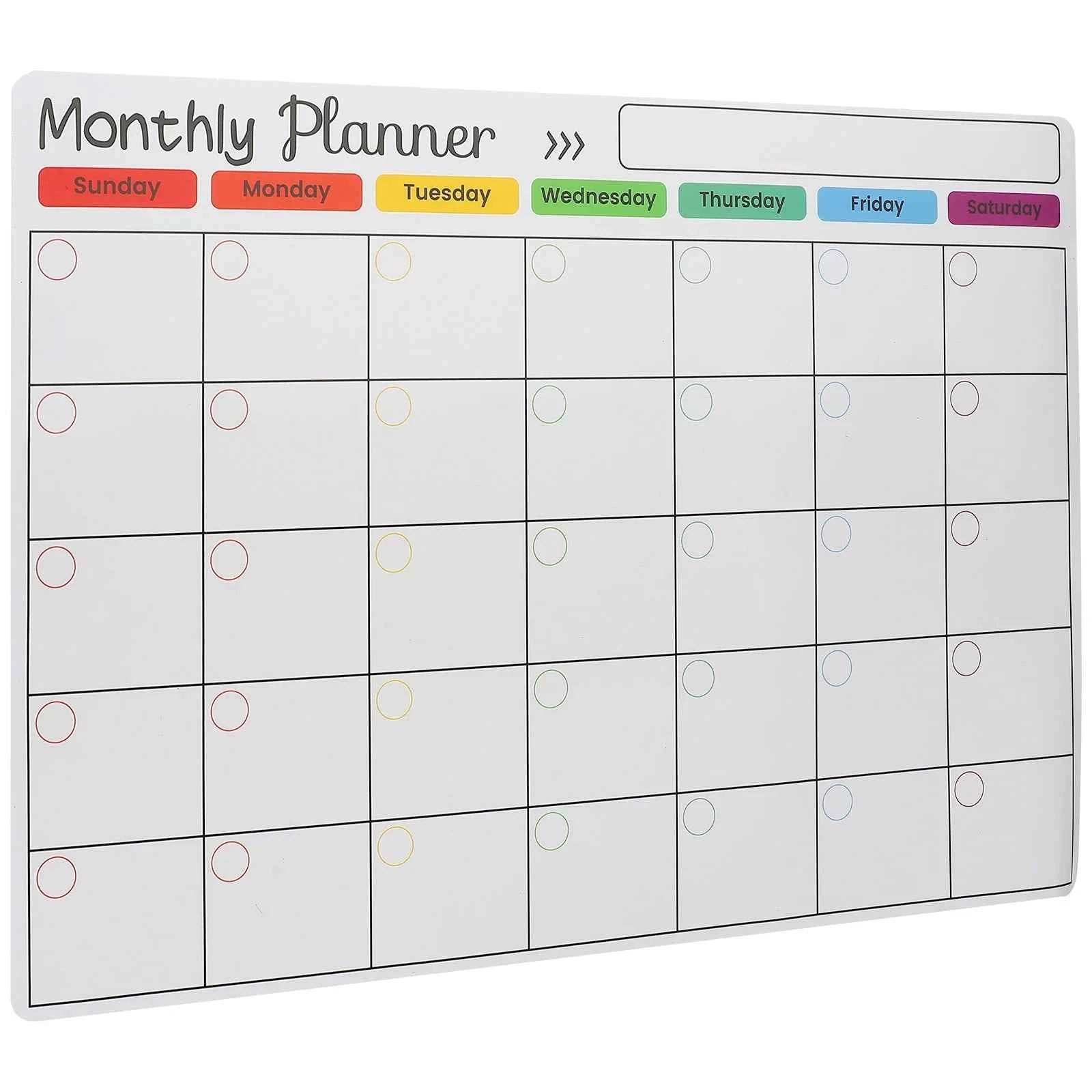 A3 Weekly Whiteboard Calendar Monthly Planner Desk Schedule Fridge Dry Erase Message Board Office Supplies Magnetic