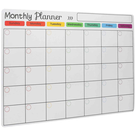 A3 Weekly Whiteboard Calendar Monthly Planner Desk Schedule Fridge Dry Erase Message Board Office Supplies Magnetic