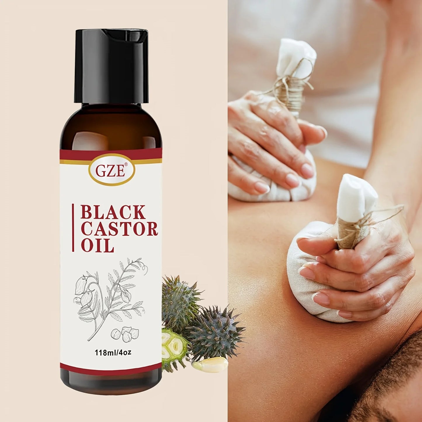 GZE Grapeseed Oil, Skin Care for Sensitive Skin, Light Silky Moisturizer for All Skin Type, Hair Strengthens Vegan Thickening - NamafadStore