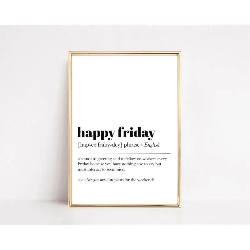 Funny Office Definition Poster Canvas Painting Motivational Words Canvas Painting Wall Art Picture Living Room Home Decor Mural